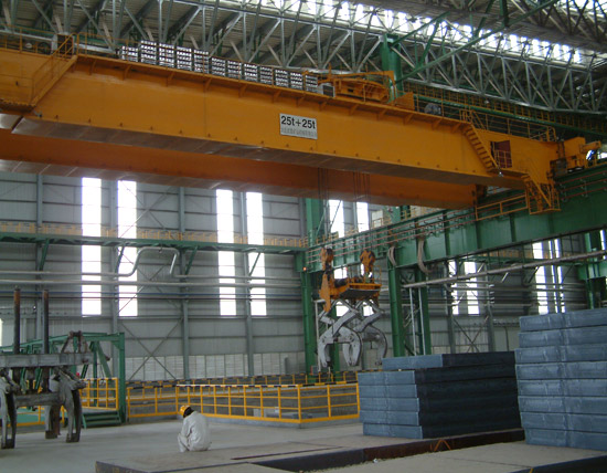 25+25t clamp bridge crane
