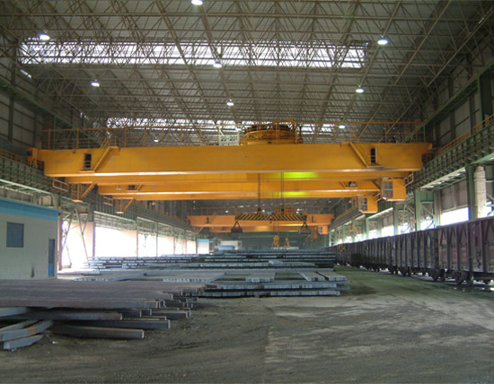 20+20t rotating electromagnetic hanging beam crane used for 